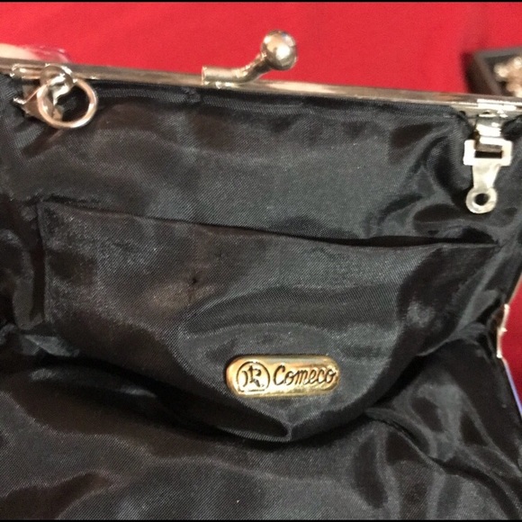 Elegant and Funky Vintage Black Fringe Purse - Picture 2 of 2